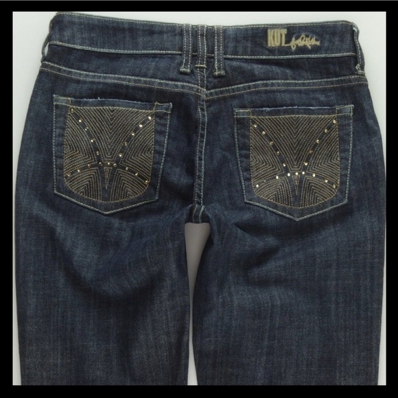 KUT From The Kloth Wide Leg Flare Jeans sz 2 #1344 - Picture 2 of 8